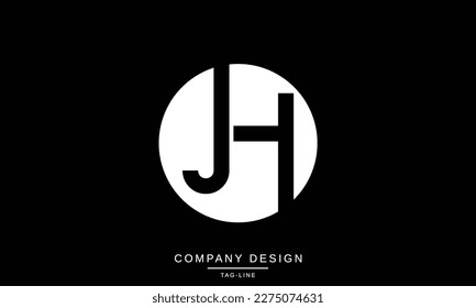 HJ, JH, Abstract Letters Logo Monogram