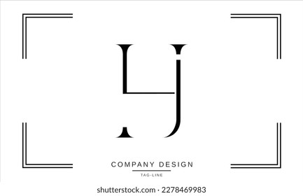HJ, JH, Abstract Letters Logo Monogram