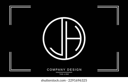 HJ, JH, Abstract Letters Logo Monogram