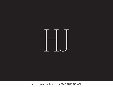 HJ, JH, Abstract Letters Logo Monogram