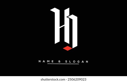 HJ, JH Abstract Letters Logo Monogram