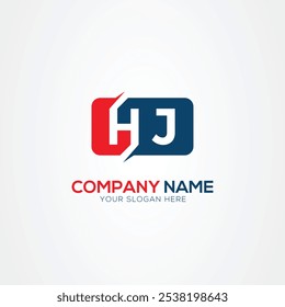 HJ or JH Creative Modern Letters Logo Design Element
