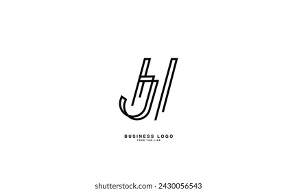 HJ, JH, J, H, Abstract Letters Logo Monogram