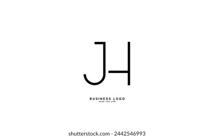 HJ, JH,H , J, Abstract Letters Logo Monogram