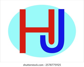 HJ letter emblem vector for company logo and product name