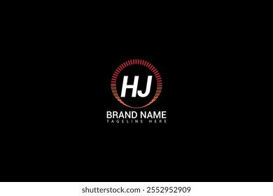 HJ letter logo design on black background. HJ creative initials letter logo concept. HJ unique design