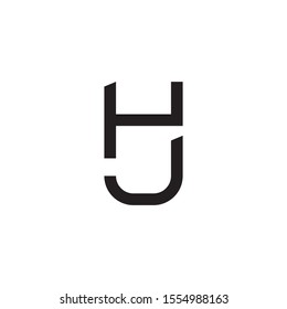 HJ letter logo template vector icon design