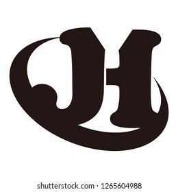 hj letter vector logo