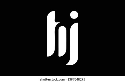 HJ logo design template vector illustration