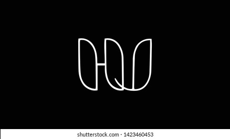 HJ logo design template vector illustration