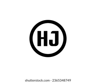 HJ logo design vector template