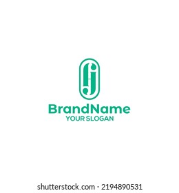 HJ Logo-Buchstaben Monogramm Design Vektor