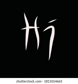 Hj-Tagline Initial-Logo-Vektorgrafik