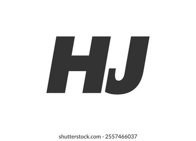 HJ Techno Editable Font Logo For Corporate Branding. Bold, Futuristic Design With Unique Typographic Ideas. Minimal Custom Type And Dynamic Letter Variations For Promotion, Printing, And Book Titles