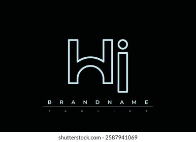 HJ Technology Letter Logo Template. This tech letter logo is a graphic mark that uses letters to represent a technology company.
