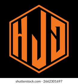 Design da letra HJD. HJD carta tecnologia logotipo design em um fundo preto. HJD Monogram design logotipo para um empresário e empresa