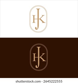 HJK, JHK, KHJ, diseño Abstractas del logotipo del alfabeto de la letra del monograma inicial