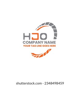 Logotipo de letra HJO diseño creativo con gráfico vectorial, logotipo HJO simple y moderno. Diseño de alfabetos lujosos HJO  