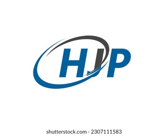 HJP letter creative modern elegant swoosh logo design