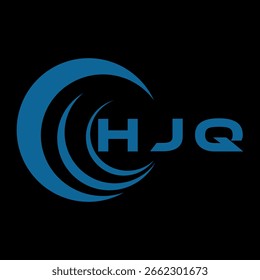 HJQ diseño de la letra. Diseño del logotipo de la tecnología de la letra de HJQ en un fondo negro. HJQ Diseño de logotipo de monograma para un empresario y negocio