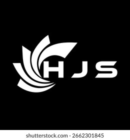 Diseño de carta HJS. Diseño del logotipo de la tecnología de la letra de HJS en un fondo negro. Diseño de logo HJS Monogram para un emprendedor y negocio