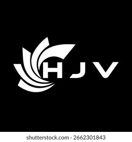 Diseño de la letra HJV. Diseño del logotipo de la tecnología de la letra de HJV sobre un fondo negro. HJV Diseño de logotipo de monograma para un empresario y negocio
