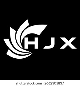Diseño de letra HJX. Diseño del logotipo de la tecnología de la letra de HJX en un fondo negro. HJX Monogram diseño de logotipo para un empresario y negocio
