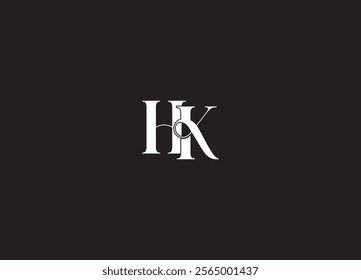 HK abstract letters logo design and monogram logo