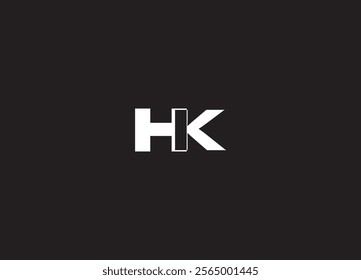 HK abstract letters logo design and monogram logo
