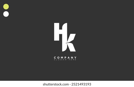  HK Alphabet letters Initials Monogram logo KH, H and K