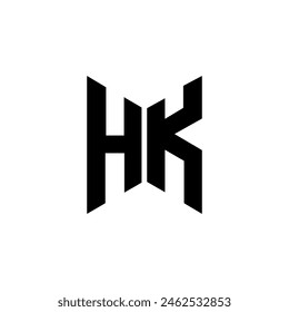 Diseño de logotipo de carta creativa de HK