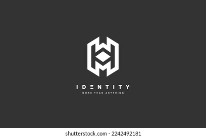 HK H K Trendy logo template with modern style.