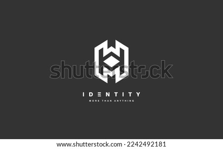 HK H K Trendy logo template with modern style.