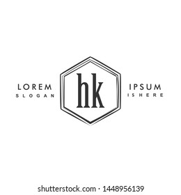 HK Initial beauty monogram logo vector