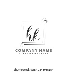 HK Initial beauty monogram logo vector
