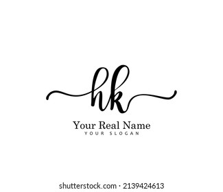 HK Initial beauty monogram logo vector