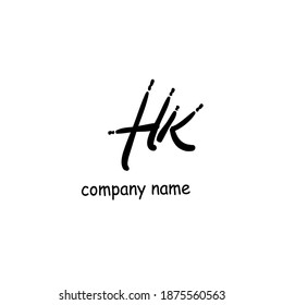 HK initial handwriting or handwritten logo for identity