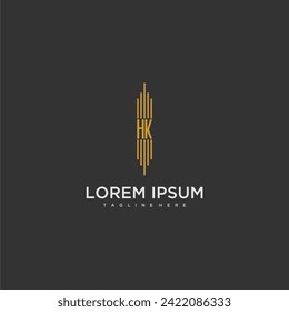 HK initial monogram business logo