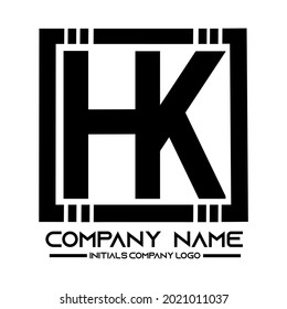HK Initials Logo For Company Logo