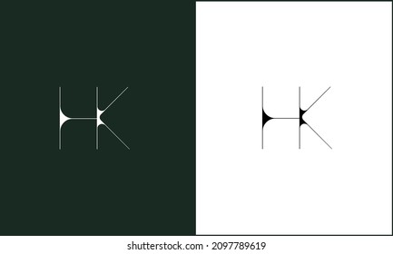 HK ,KH Abstract Letters Logo Monogram