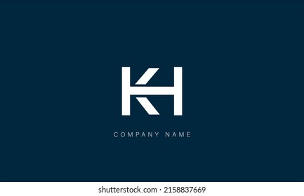 HK, KH alphabet letters logo monogram