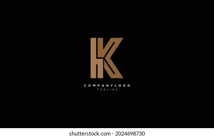 HK KH H Y K Resumen diseño inicial del logotipo de la letra monograma inicial
