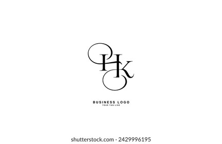 HK, KH, H, K, Abstract Letters Logo Monograma