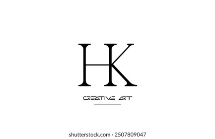 HK, KH, H, K abstract letters logo monogram