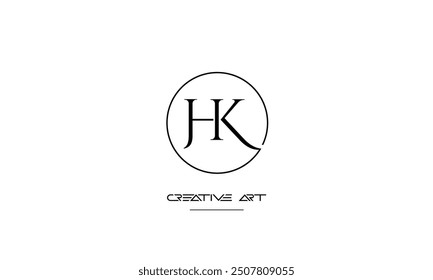 HK, KH, H, K letras abstractas logo monograma