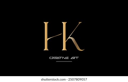 HK, KH, H, K abstract letters logo monogram