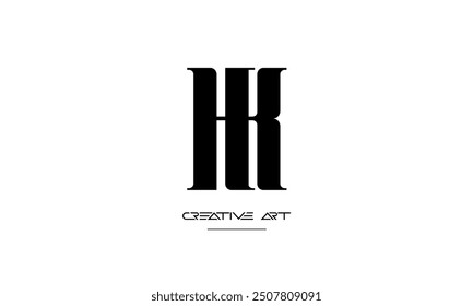 HK, KH, H, K letras abstractas logo monograma