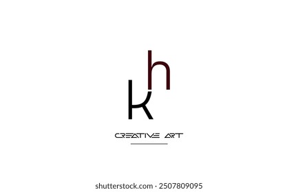 HK, KH, H, K abstract letters logo monogram