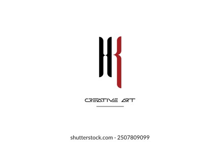 HK, KH, H, K abstract letters logo monogram