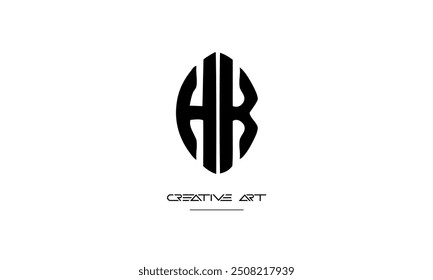 HK, KH, H, K abstract letters logo monogram